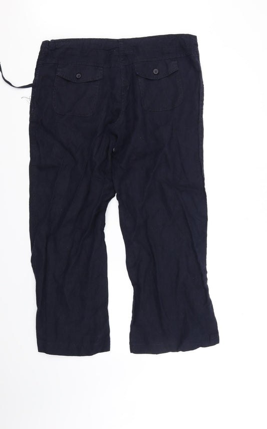 Marks and Spencer Womens Blue Trousers Size 14 L29 in