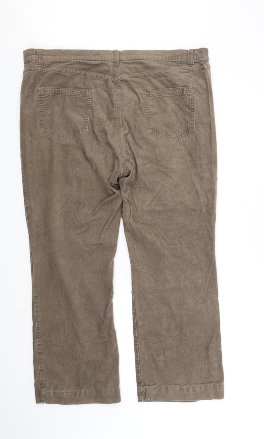 Marks and Spencer Womens Brown Trousers Size 20 L30 in
