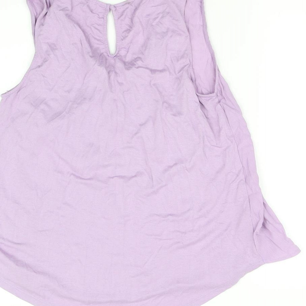 Apricot Womens Purple Basic T-Shirt Size 12