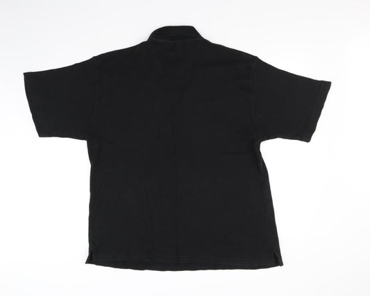 Deuce Womens Black Basic Polo Size XL