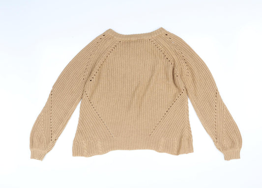 Dorothy Perkins Womens Beige Pullover Jumper Size 10