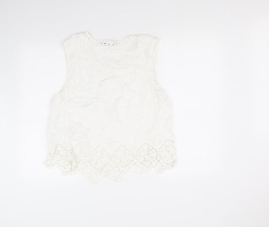 New Look Womens White Basic T-Shirt Size S