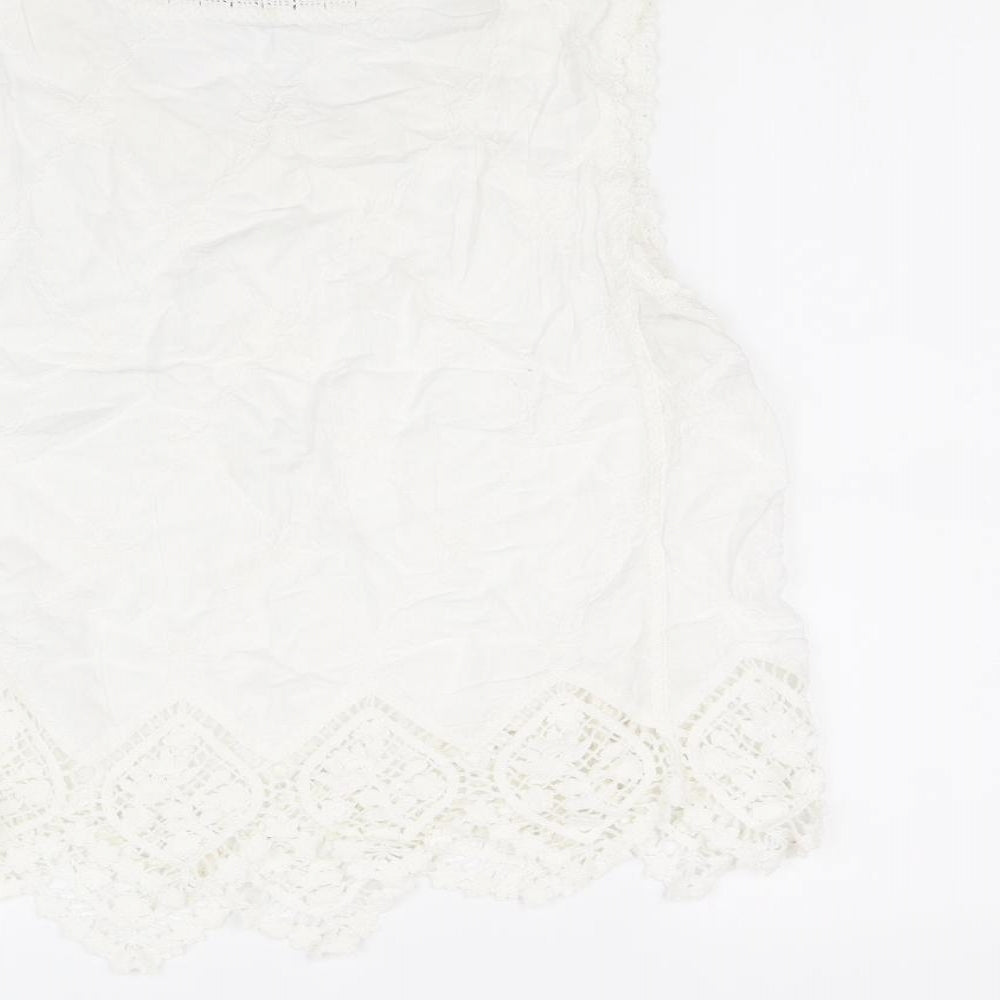 New Look Womens White Basic T-Shirt Size S