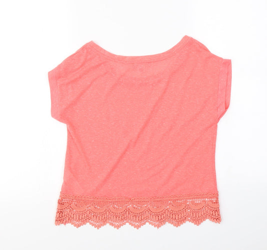 New Look Womens Pink Basic T-Shirt Size 8