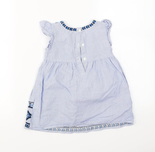 Matalan Boys Blue Striped A-Line Size 12-18 Months