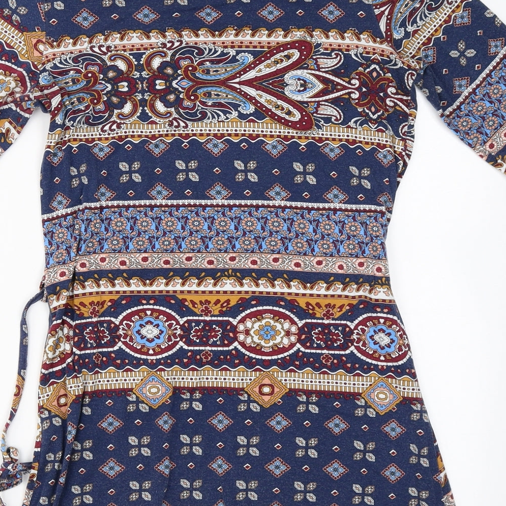 Papaya Womens Blue A-Line Size 8