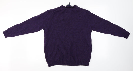 Peter Gribby Mens Purple Pullover Jumper Size XL