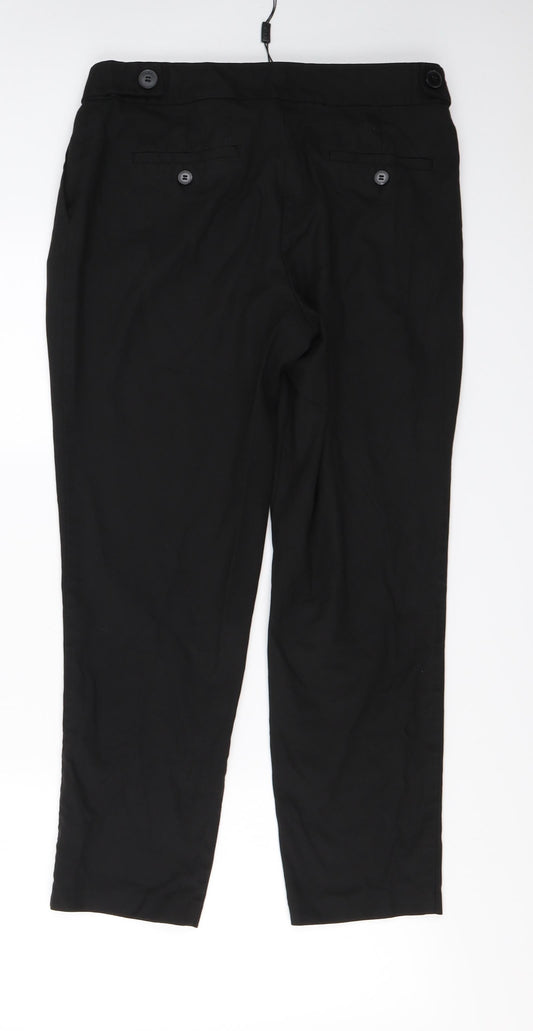 NEXT Womens Black Trousers Size 12 L24 in