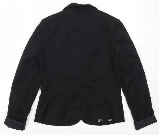 H&M Womens Black Jacket Suit Jacket Size 12