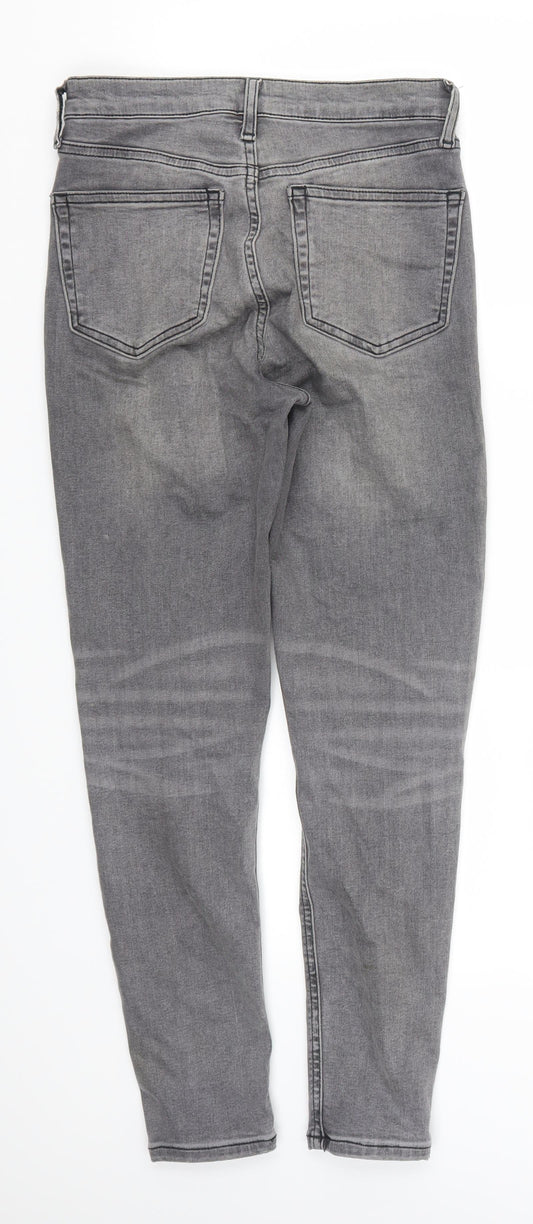 Topshop Womens Grey Denim Skinny Jeans Size 30 L26 in