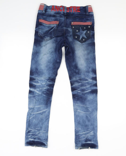 DM Story Womens Blue Denim Skinny Jeans Size XS L27 in