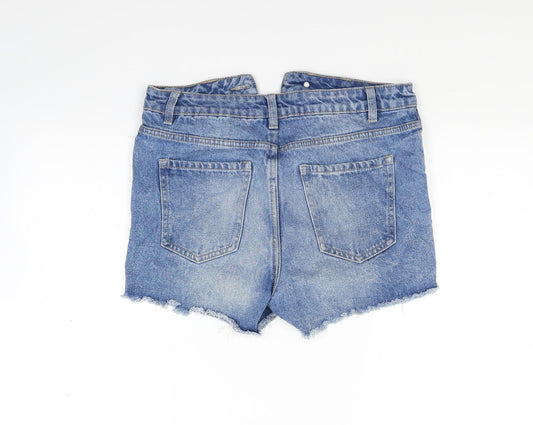 New Look Womens Blue Cut-Off Shorts Size 8