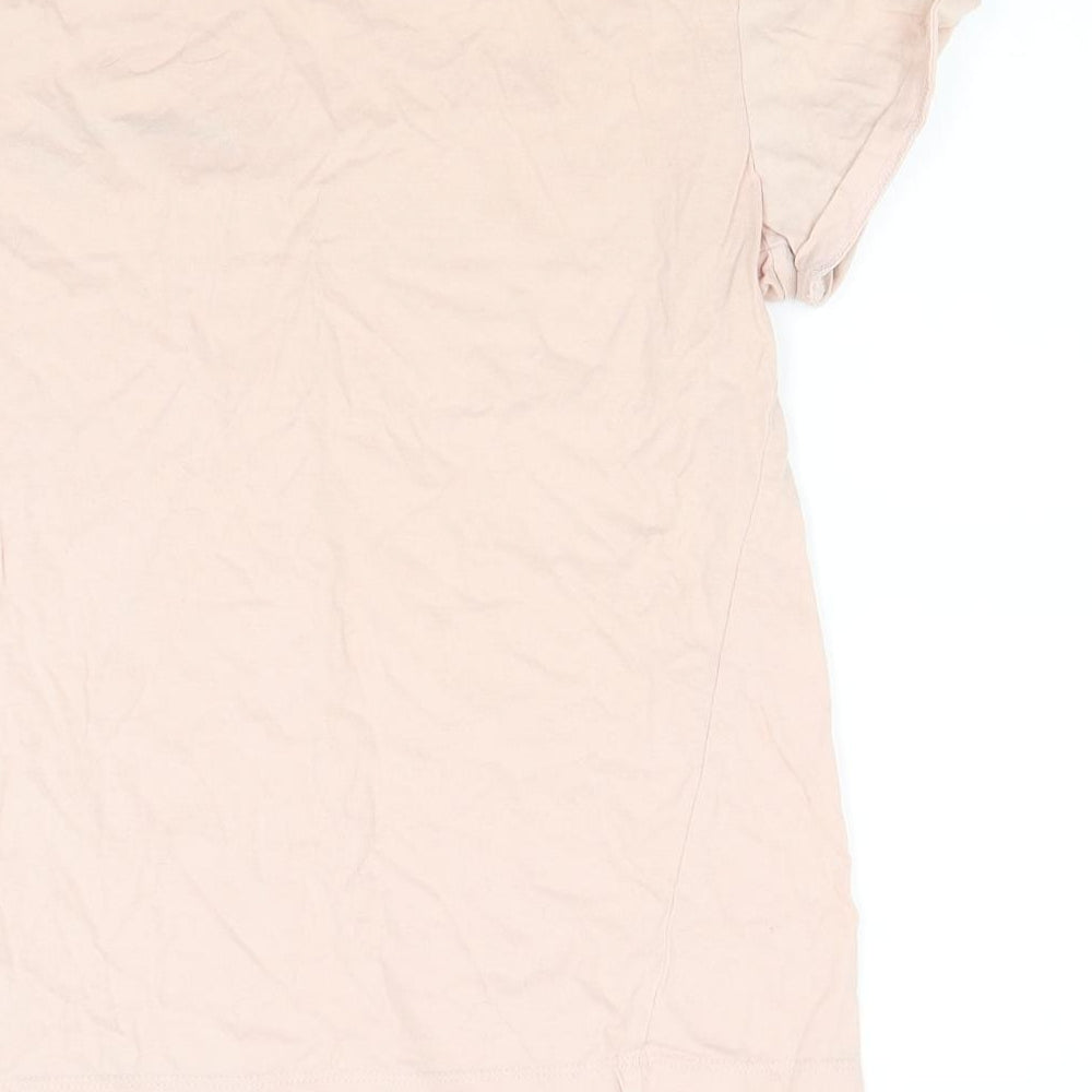 H&M Womens Beige Jersey Basic T-Shirt Size XS