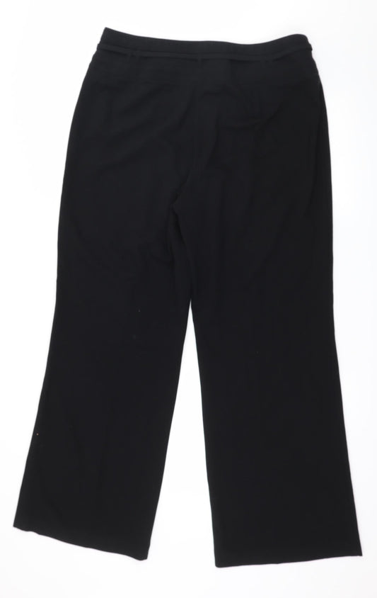 Marks and Spencer Womens Black Trousers Size 16 L31 in
