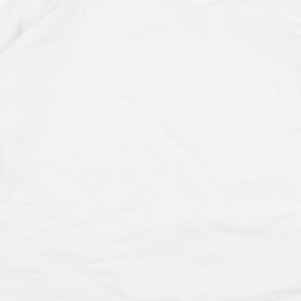 PEP & CO Womens White Jersey Pullover Sweatshirt Size 14 - Distressed