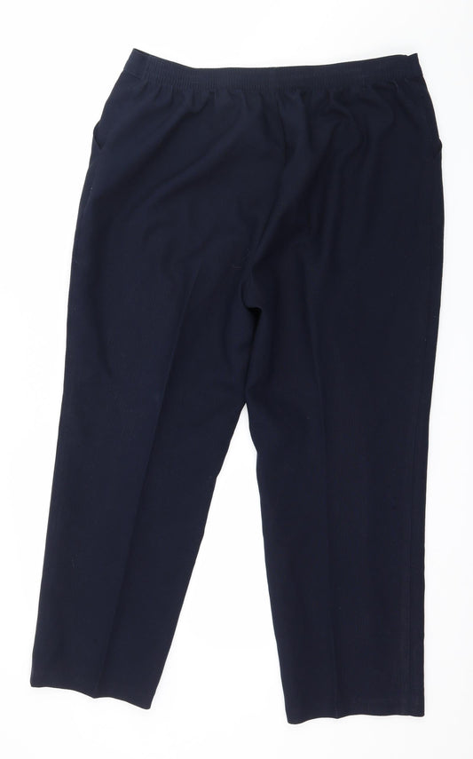 Marks and Spencer Womens Blue Trousers Size 16 L26 in