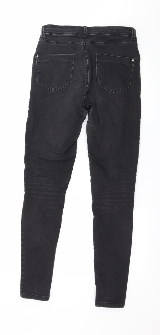 Dorothy Perkins Womens Black Denim Skinny Jeans Size 10 L29 in