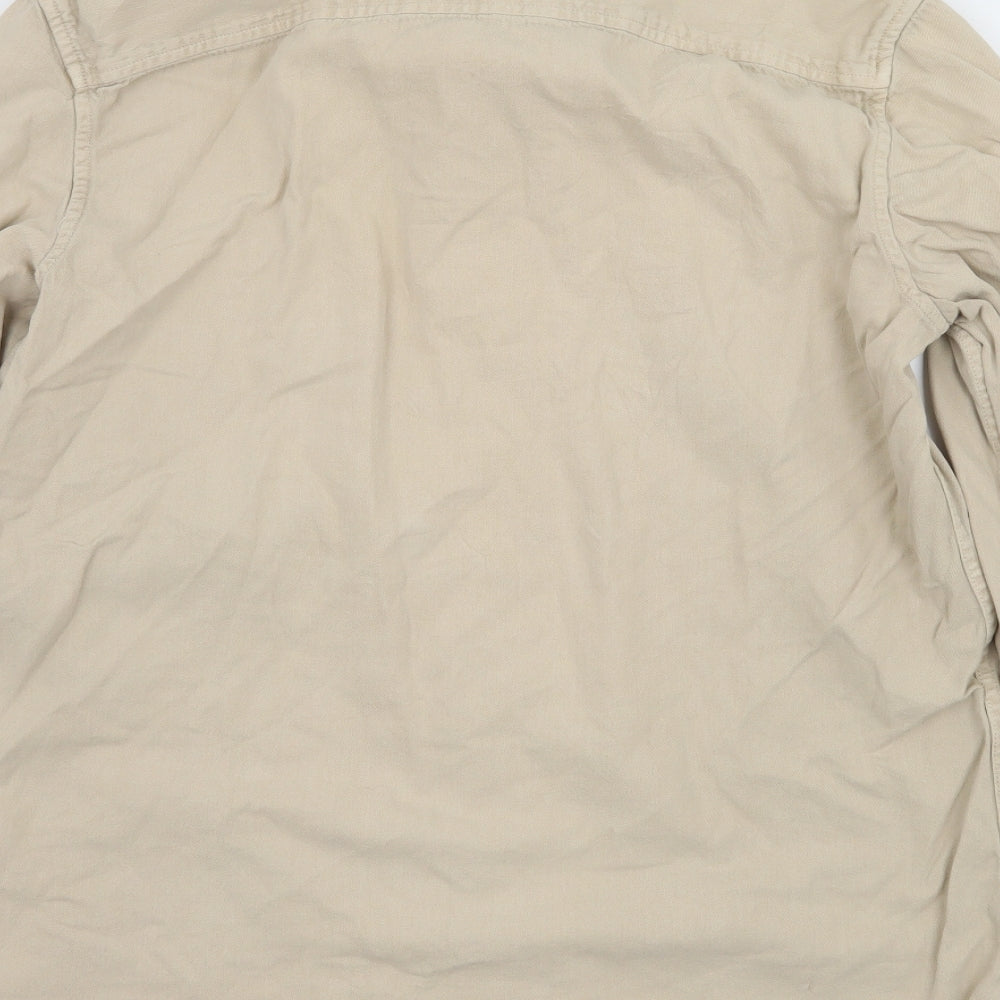 Topman Mens Beige Button-Up Size M