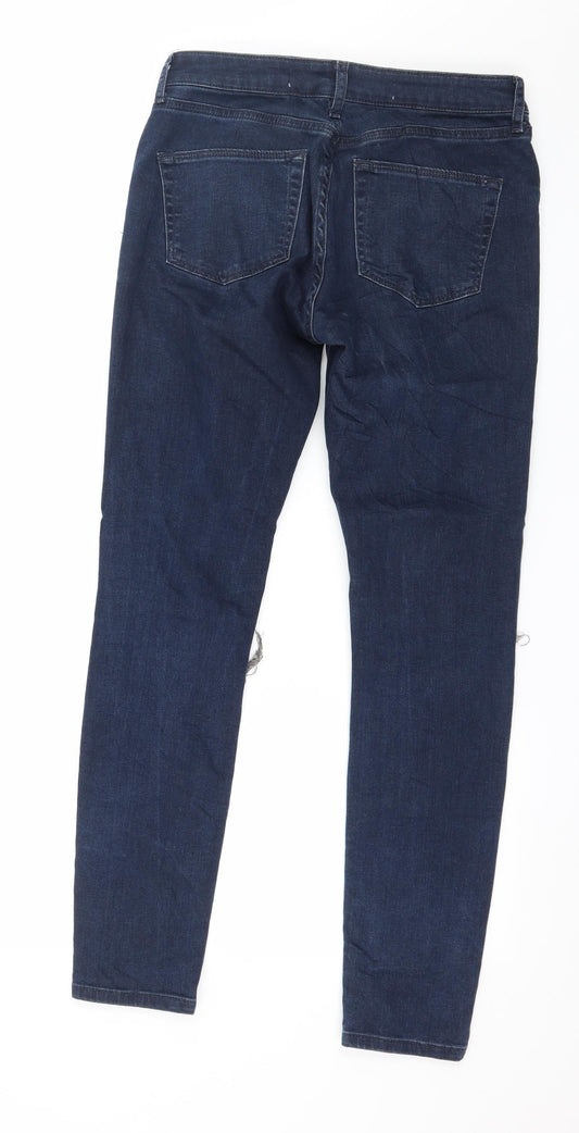 Denim & Co. Womens Blue Denim Skinny Jeans Size 8 L29 in