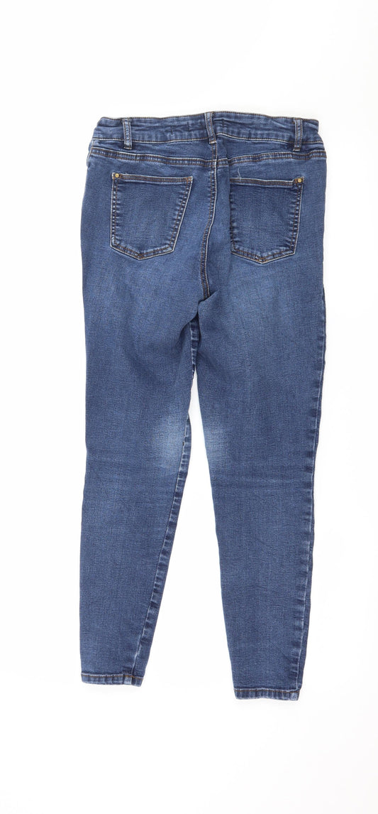 Tu Womens Blue Denim Skinny Jeans Size 10 L26 in