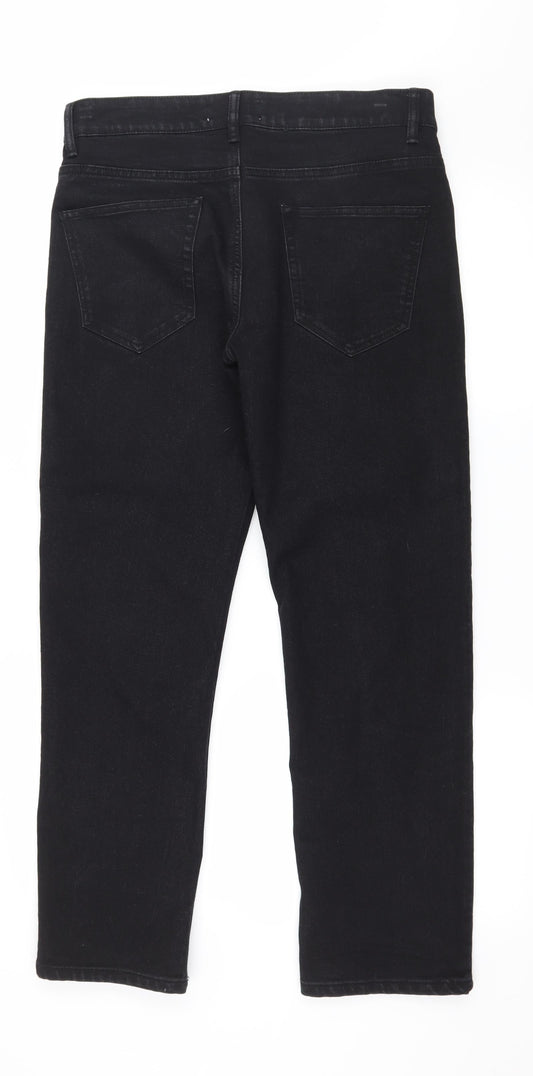 Easy Mens Black Denim Skinny Jeans Size 32 in L30 in