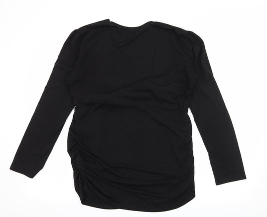 Preworn Womens Black Jersey Basic T-Shirt Size L