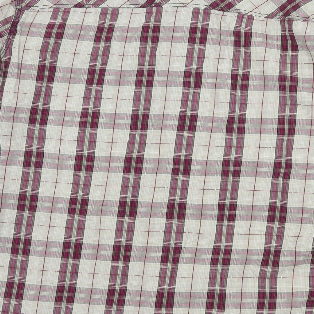 NEXT Mens Grey Check Button-Up Size L