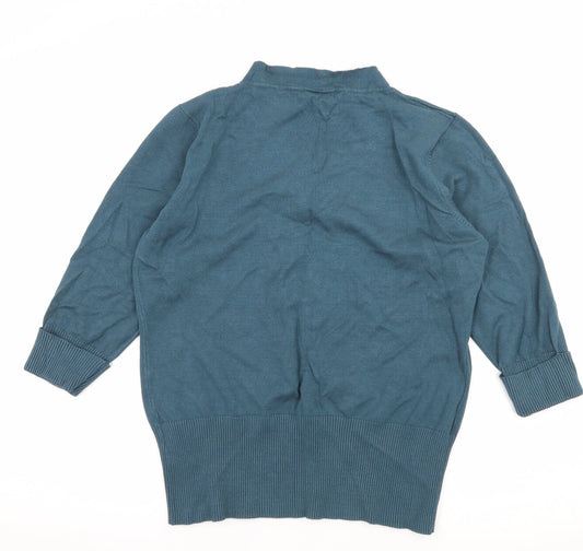 John Lewis Womens Blue Knit Pullover Jumper Size XL