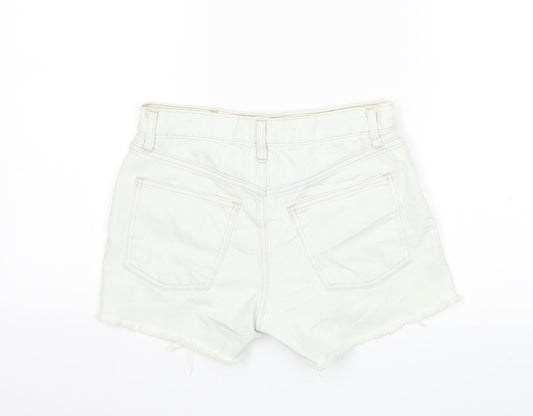 Gap Womens White Denim Hot Pants Shorts Size 24 in