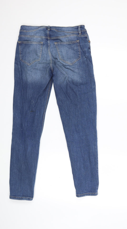 H&M Womens Blue Denim Skinny Jeans Size 8 L27 in