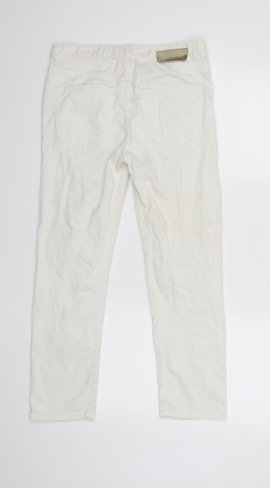 PINKO Womens White Denim Cropped Jeans Size 25 in L25 in