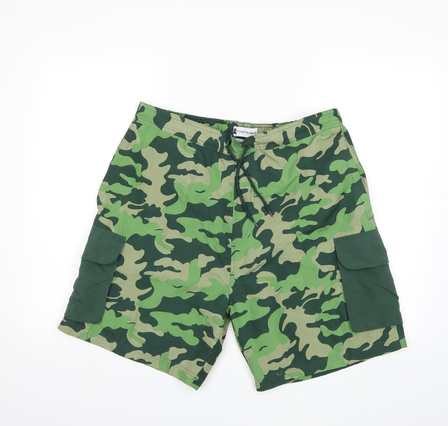 Tom Franks Mens Gold Camouflage  Bermuda Shorts Size L