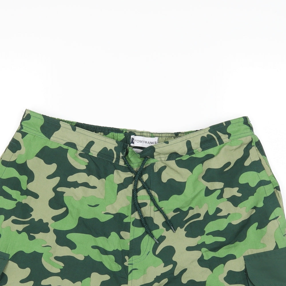 Tom Franks Mens Gold Camouflage  Bermuda Shorts Size L