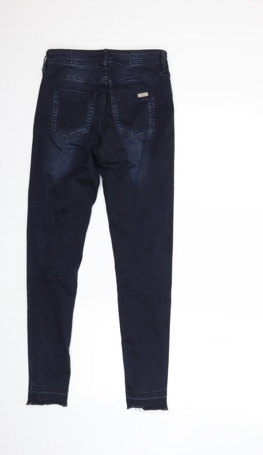 F&F Womens Blue Denim Skinny Jeans Size 8 L27 in