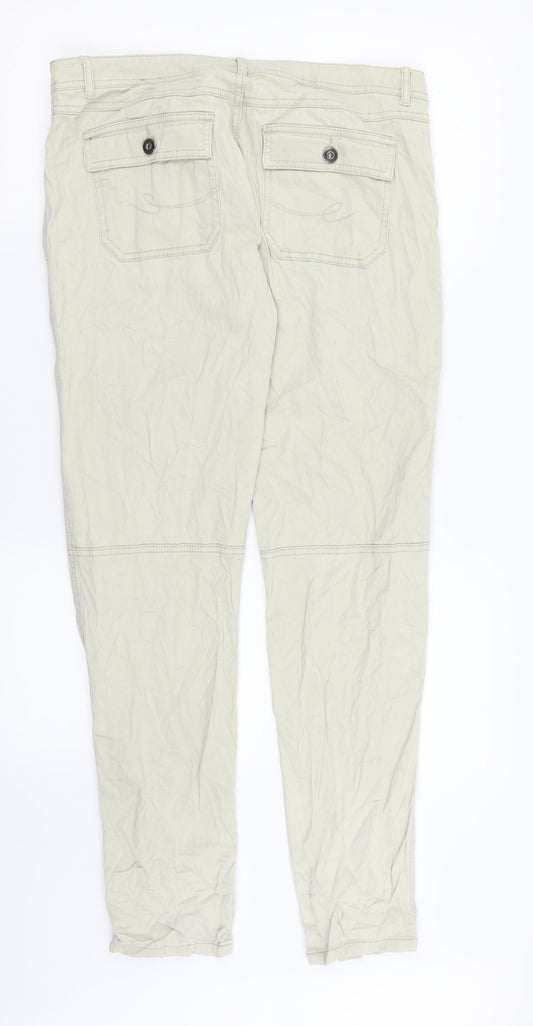 EDC Womens Beige Cargo Trousers Size 14 L31 in