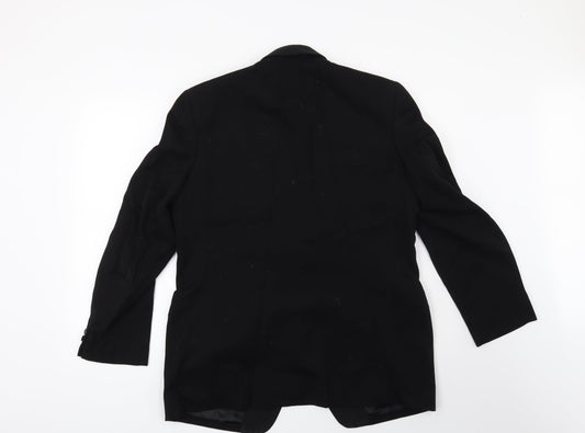 Preworn Mens Black Jacket Blazer Size 38