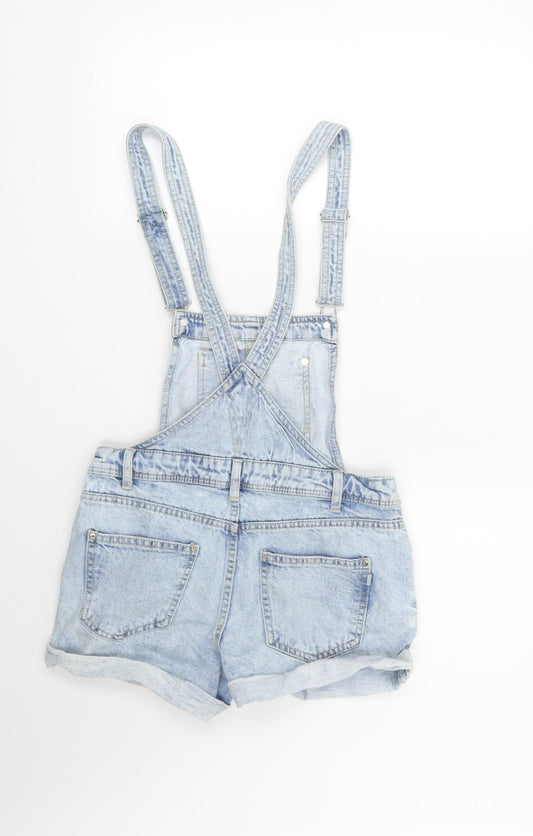 Bershka Womens Blue Dungaree One-Piece Size 2XS