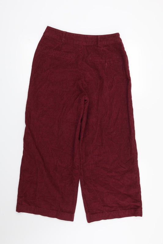 F&F Womens Red Striped Straight Jeans Size 8 L24 in