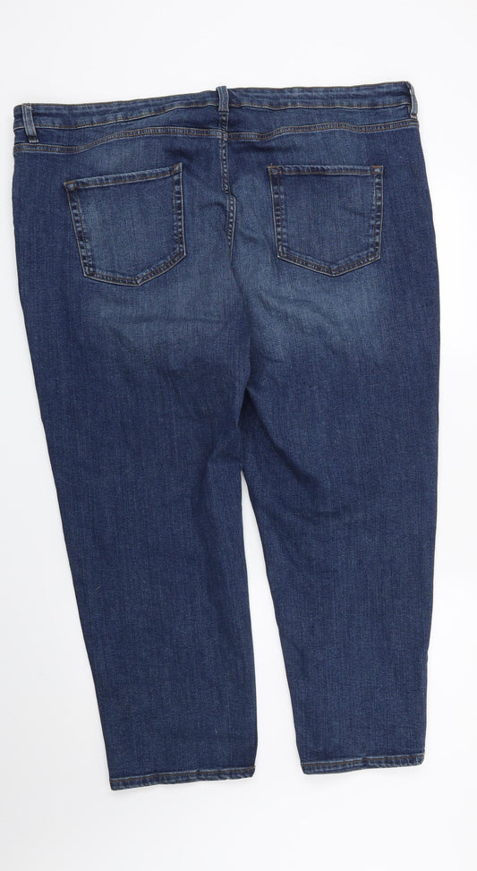 Preworn Womens Blue Straight Jeans Size 44 in L25 in