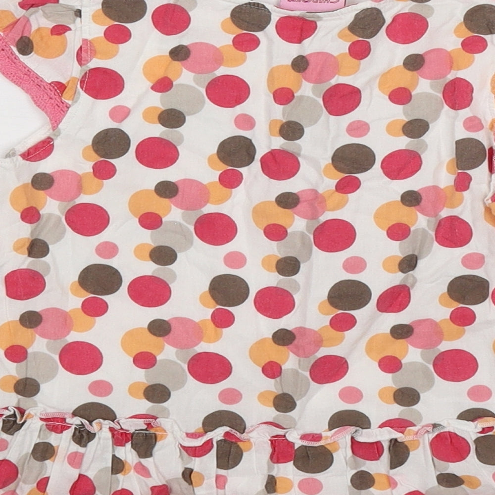 Cherokee Girls White Polka Dot Fit & Flare Size 2-3 Years