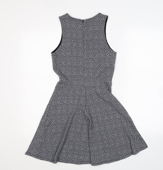 Gap Womens Blue Geometric Fit & Flare Size XS