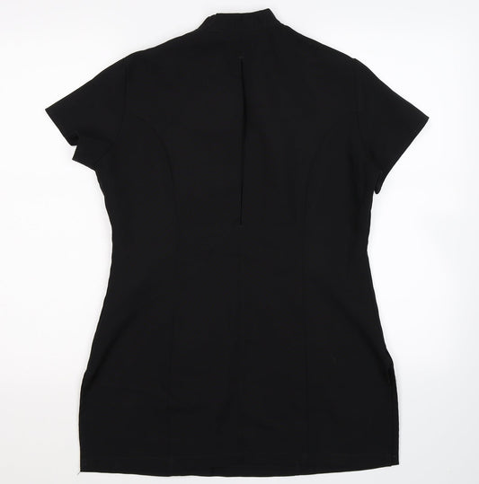 Simon Jersey Womens Black Jacket Blazer Size 12
