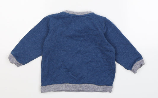Matalan Boys Blue Basic T-Shirt Size 9-12 Months