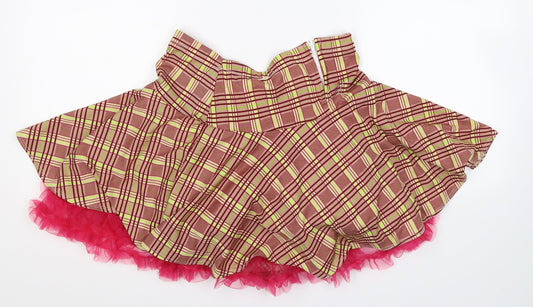 California Costume Collections Girls Multicoloured Check Flare Skirt Size 12-13 Years