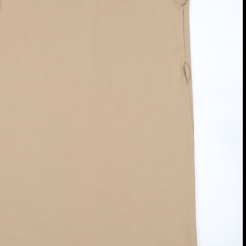 Koopoi Womens Beige Gilet Coat Size M
