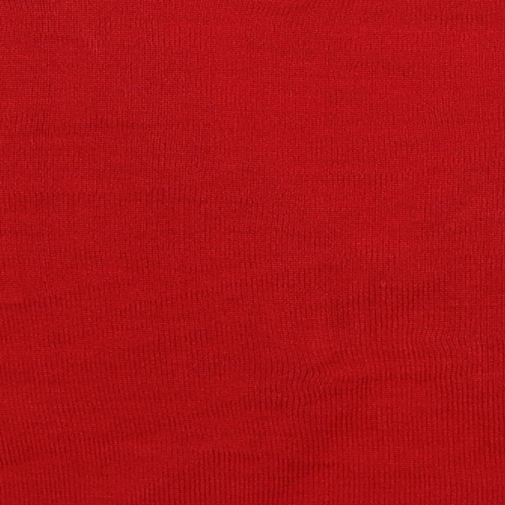 Charges Womens Red Knit Cardigan Jumper Size 16