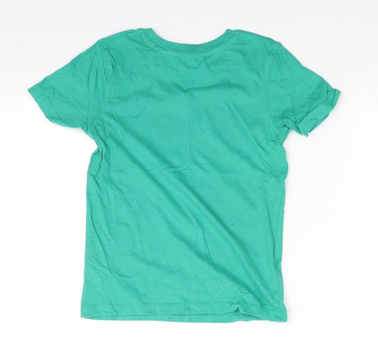 George Boys Green Basic T-Shirt Size 6-7 Years - car