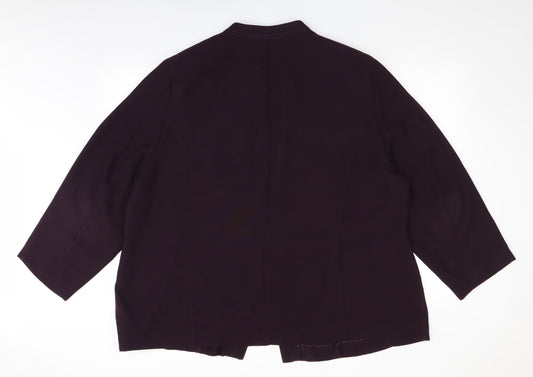 Ann Harvey Womens Purple Jacket Blazer Size 28