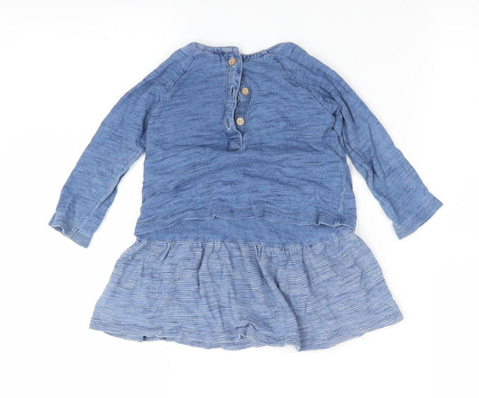 NEXT Girls Blue T-Shirt Dress Size 9-12 Months