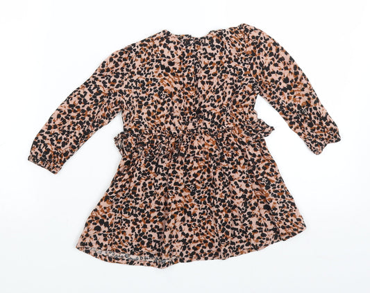 Very Girls Brown Animal Print Fit & Flare Size 12 Months